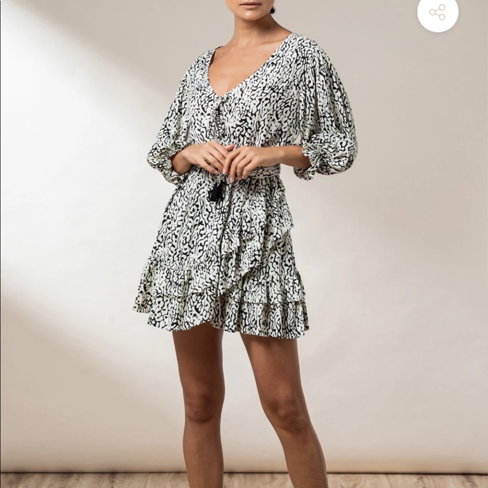 Beach Gold Harley Frilled Mini Dress